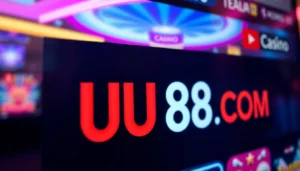 Bright digital depiction of UU88 COM platform showcasing secure online betting and casino features for user engagement and trust.