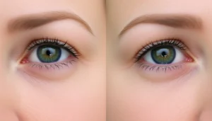 Patient with refreshed, lifted eyelids after Oberlidstraffung Zürich, showcasing natural results and a confident gaze, emphasizing aesthetic enhancement.