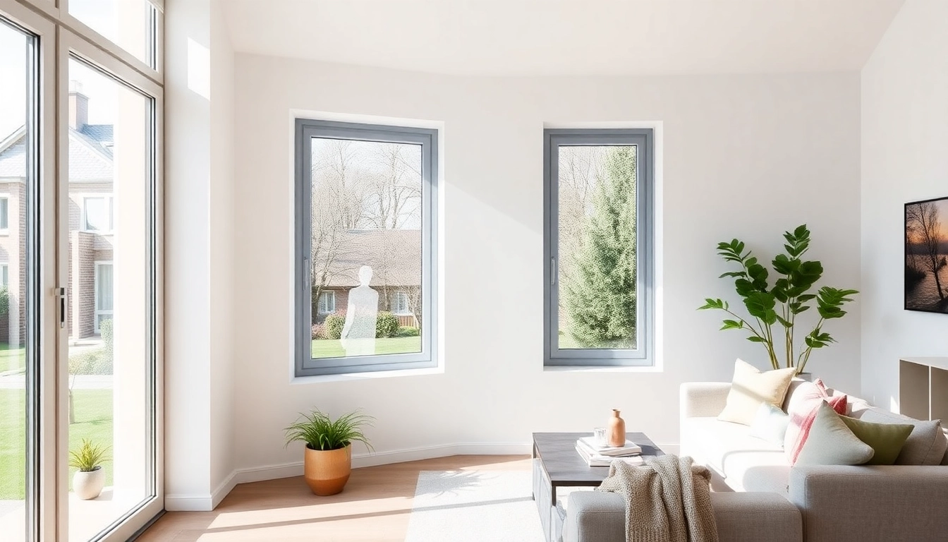High-quality okna plastikowe bydgoszcz with sleek frames installed in a modern residential building, emphasizing durability and energy efficiency for comfort and aesthetics.