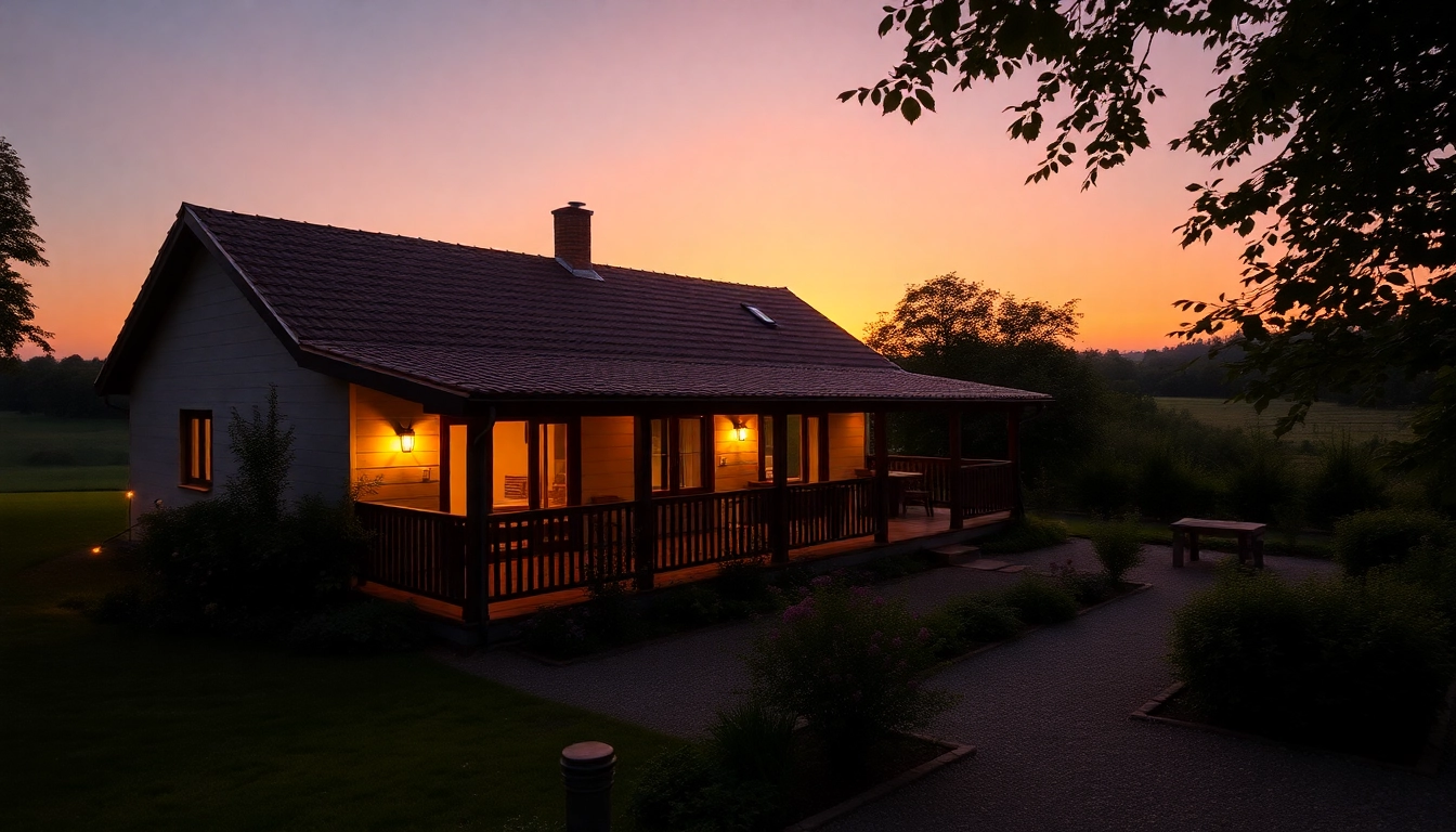 Charming rural Übernachtung with rustic guesthouse and tranquil surroundings inviting relaxation.