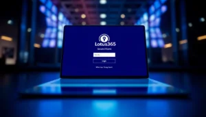 Secure Lotus365 login page on a mobile device showcasing quick access to sports betting and casino features, emphasizing ease and safety for Indian users.