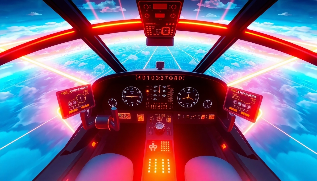 The Aviator Game in action showcasing a player’s perspective with flight controls and rising multipliers, emphasizing thrill and strategic gameplay for online gaming enthusiasts.