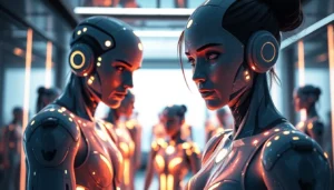 Detailed NSFW AI scene showcasing hyper-realistic figures with emotional expression and high-quality textures, emphasizing realism in AI-generated art.
