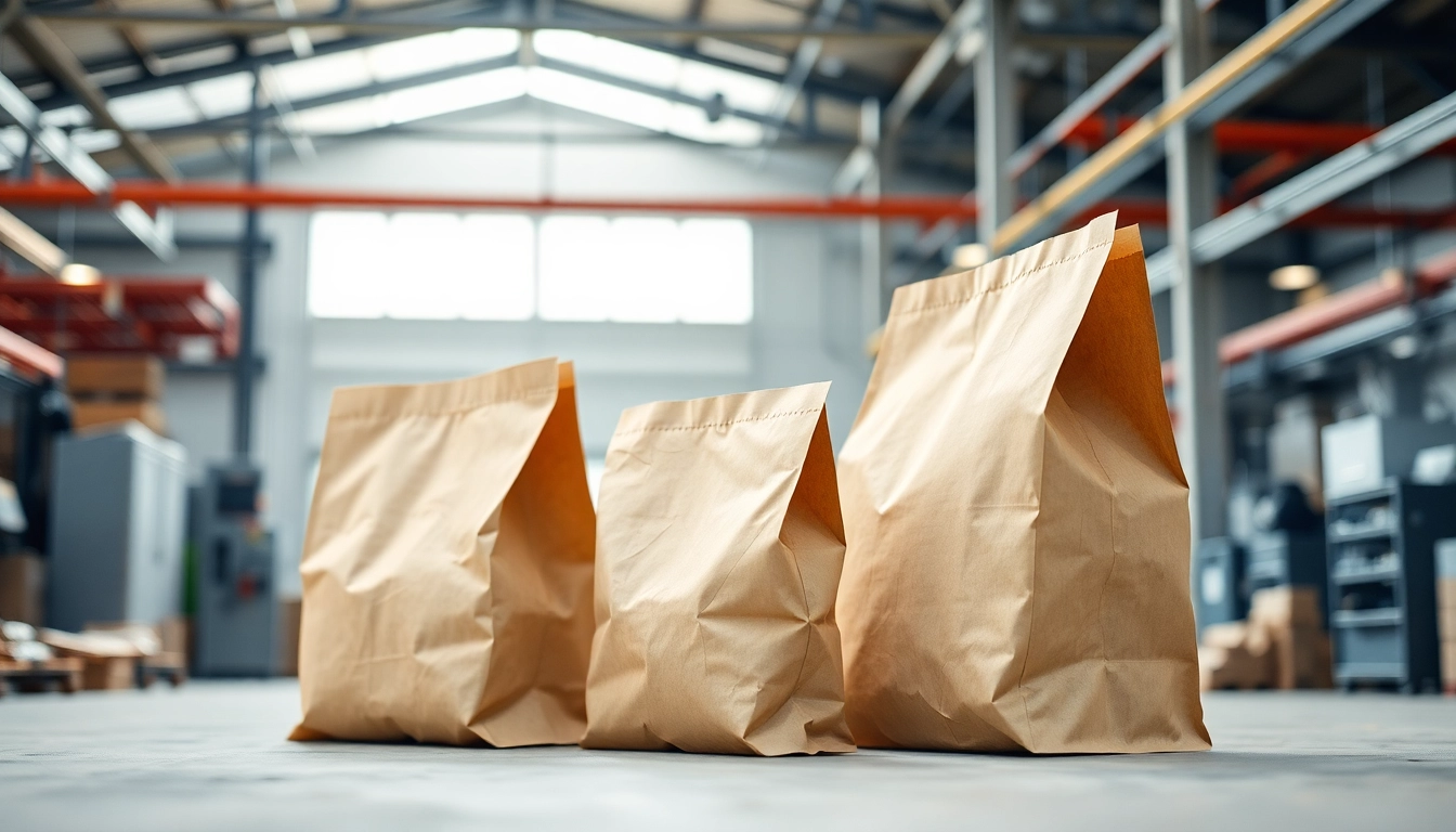 High-quality torba papierowa being filled with baked goods in an eco-friendly bakery setting