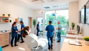 Professional team at Ventura Bright Dental providing friendly dental care in a warm, modern