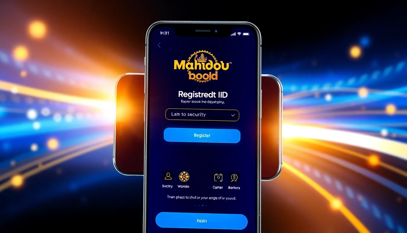 User creating Mahadev book id on mobile device highlighting fast registration and secure access